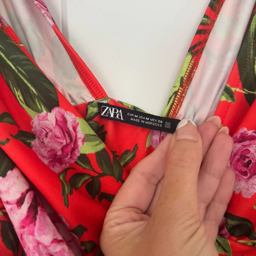 Zara Floral Bodysuit - Orange and Pink - Picture 5 of 6